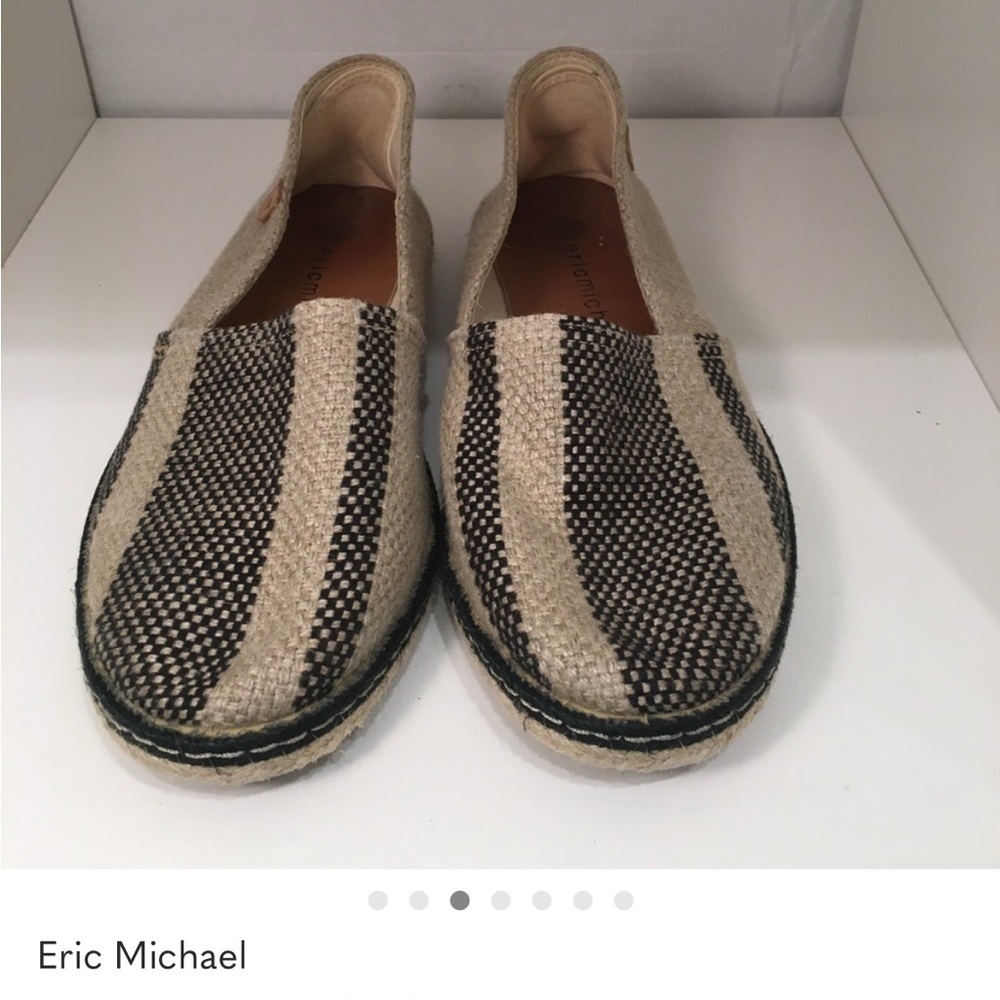 Eric Michael Womens  Beige and Black Loafers Size 38 SB-E - Picture 3 of 8